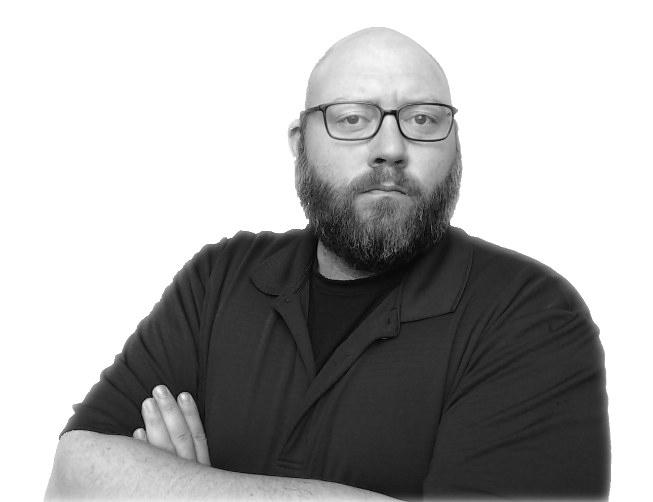 Cody Kretsinger headshot - black and white formal