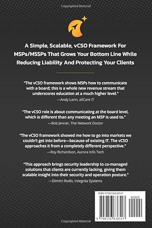 Level Up: vCSO Edition back cover