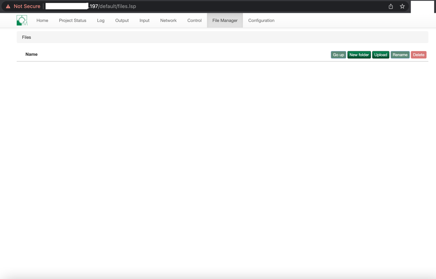 Controller web interface