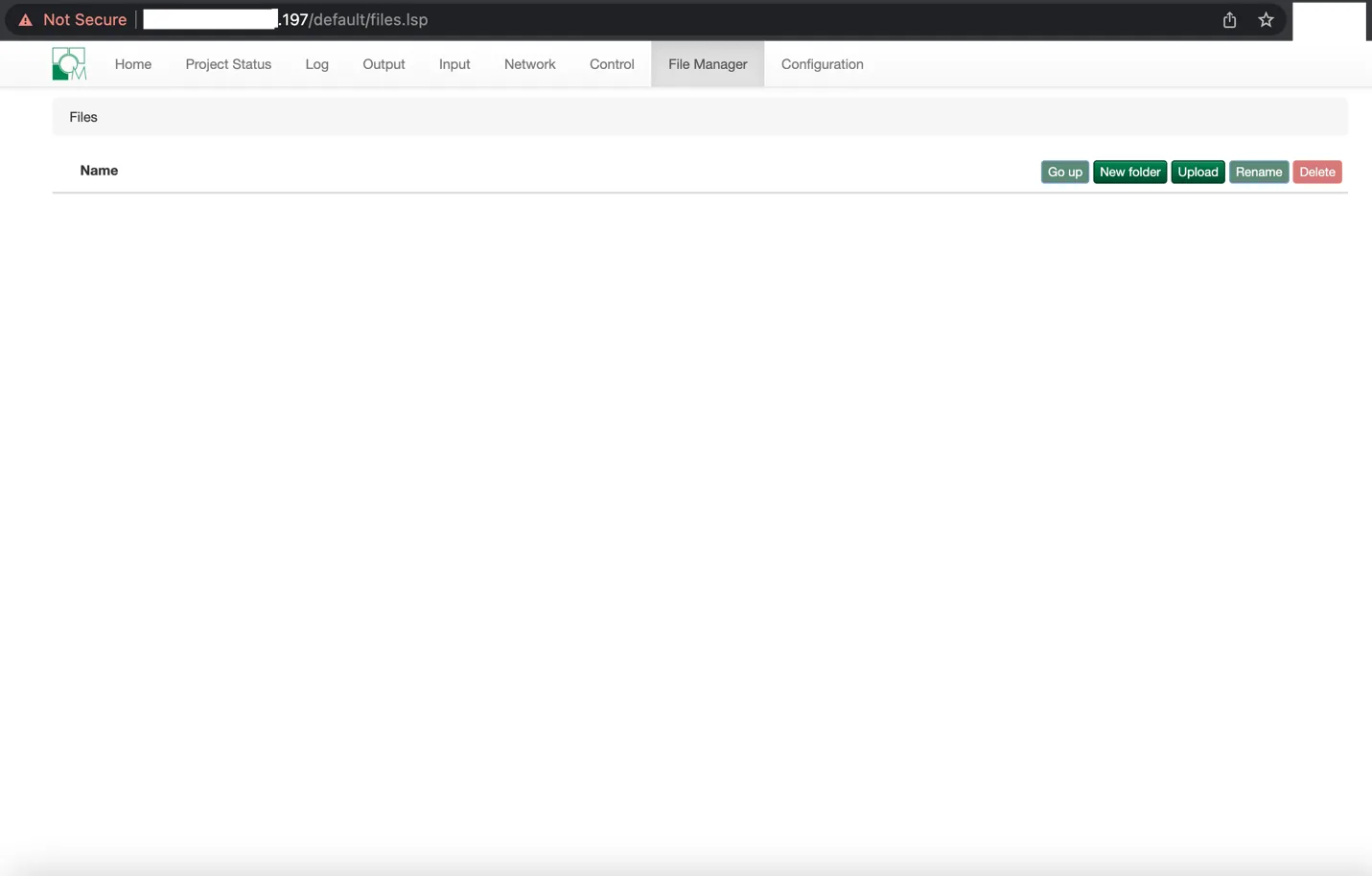 Controller web interface